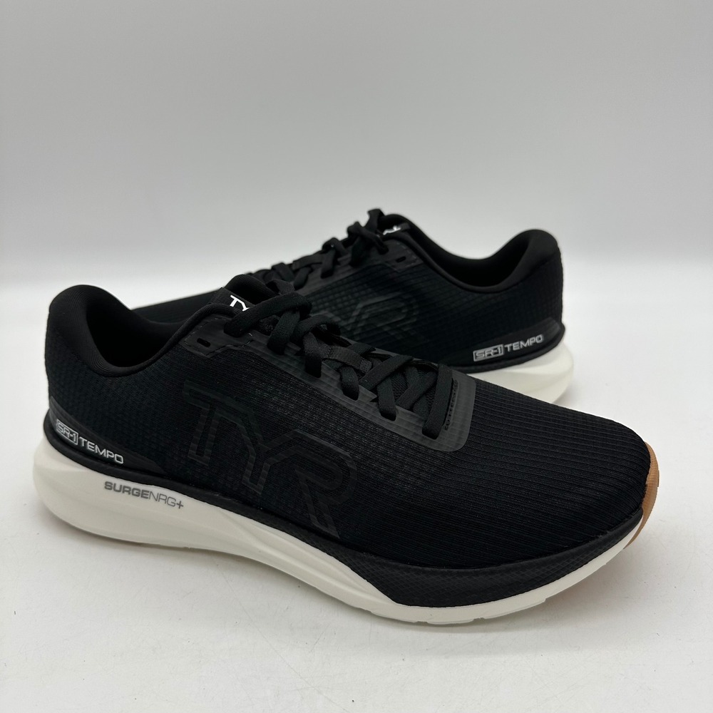 TYR SR-1 Tempo Mens 9.5 Womens 11 Black Running Shoes SurgeNRG+ Training Sneaker